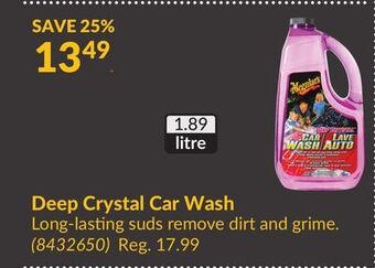 Princess Auto Deep crystal car wash offer