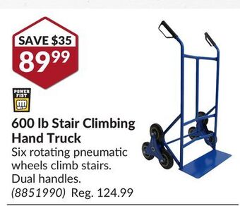 Princess Auto 600 lb stair climbing hand truck offer