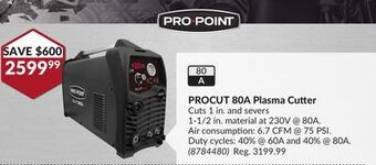 Princess Auto Pro point procut 80a plasma cutter offer