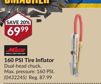 Princess Auto 160 psi tire inflator offer