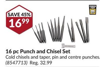 Princess Auto 16 pc punch and chisel set offer