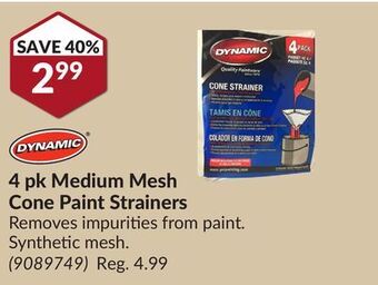 Princess Auto 4 pk medium mesh cone paint strainers offer