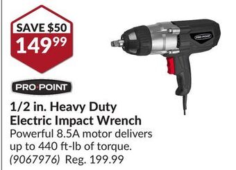 Princess Auto Pro point 1/2 in. heavy duty electric impact wrench offer