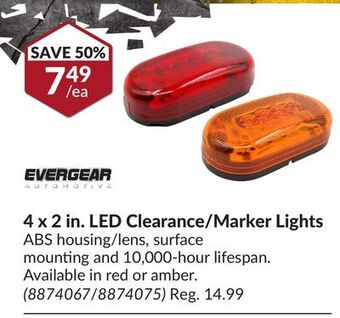 Princess Auto 4 x 2 in. led clearance/marker lights offer