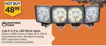 Princess Auto 4 pk 4-1/4 in. led work lights offer