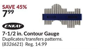 Princess Auto Enkay 7-1/2 in. contour gauge offer