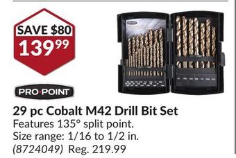 Princess Auto 29 pc cobalt m42 drill bit set offer