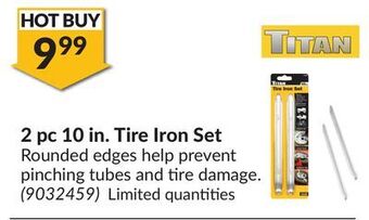 Princess Auto 2 pc 10 in. tire iron set offer