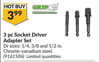 Princess Auto 3 pc socket driver adapter set offer