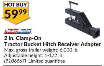 Princess Auto 2 in. clamp-on tractor bucket hitch receiver adapter offer