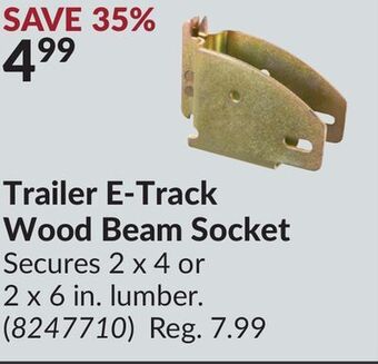 Princess Auto Trailer e-track wood beam socket offer