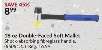 Princess Auto 18 double-faced soft mallet offer