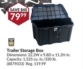 Princess Auto Trailer storage box offer
