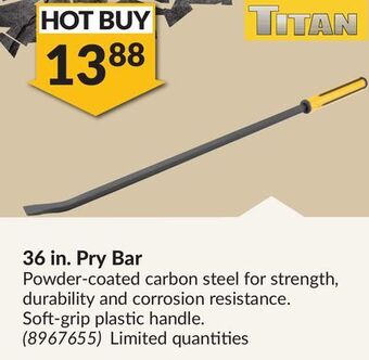 Princess Auto 36 in. pry bar offer