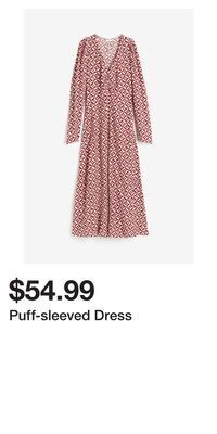 H&M Puff-sleeved dress offer
