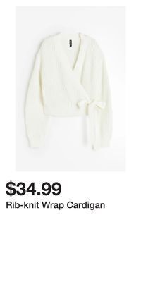 H&M Rib-knit wrap cardigan offer