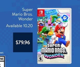 Walmart Super mario bros. wonder offer