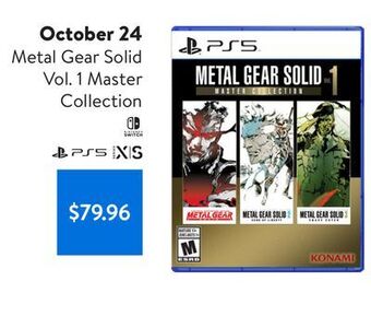 Walmart Metal gear solid vol. 1 master collection offer