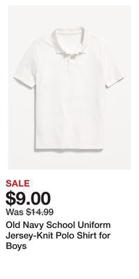 Old Navy Old navy school uniform jersey-knit polo shirt for boys offer