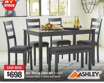 Bad Boy Superstore Ashley 6pc. dining table set offer