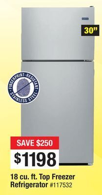 Bad Boy Superstore Maytag 18 cu. ft. top freezer refrigerator offer