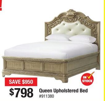 Bad Boy Superstore Queen upholstered bed offer