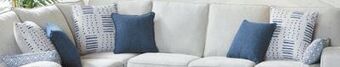 Bad Boy Superstore 2pc. fabric sectional with accent pillows offer