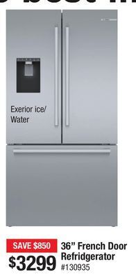Bad Boy Superstore Bosch 36 french door refridgerator offer