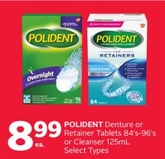 Rexall Polident denture or retainer tablets 84' s-96' s or cleanser 125ml offer