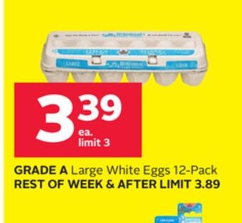 Rexall Grade a large white eggs offer