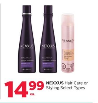Rexall Nexxus hair care or styling offer
