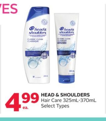 Rexall Head & shoulders hair care offer