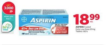 Rexall Aspirin coated daily low dose 81mg tablets offer