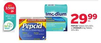 Rexall Pepcid tablets 50' s-60' s or imodium 2mg tablets 20' s-36' s offer