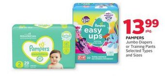 Rexall Pampers jumbo diapers or training pants offer
