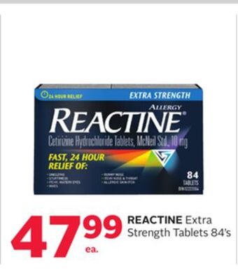 Rexall Reactine extra strength tablets offer