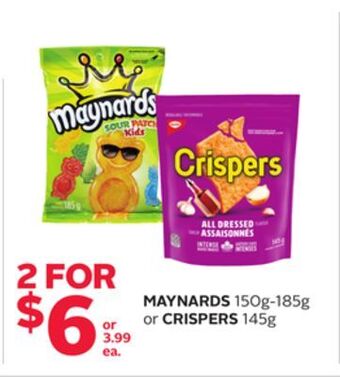 Rexall Maynards 150g-185g or crispers 145g offer