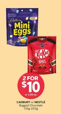 Rexall Cadbury or nestlé bagged chocolate offer
