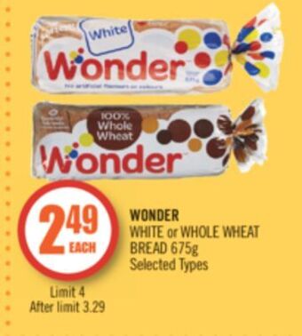 Shoppers Drug Mart Wonder white or whole wheat bread offer