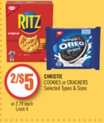 Shoppers Drug Mart Christie cookies or crackers offer