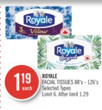 Shoppers Drug Mart Royale facial tissues offer
