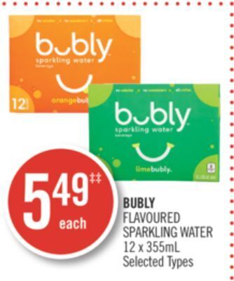 Shoppers Drug Mart Bubly flavoured sparkling water offer