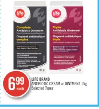 Shoppers Drug Mart Life brand antibiotic cream or ointment offer