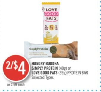 Shoppers Drug Mart Hungry buddha, simply protein (40g) or love good fats offer