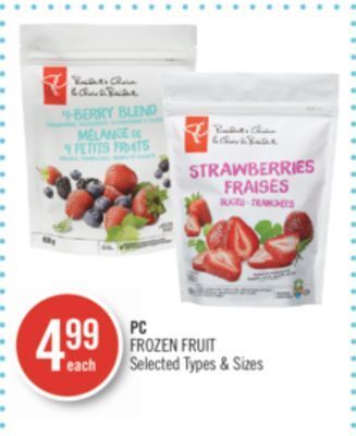 Shoppers Drug Mart Pc frozen fruit offer
