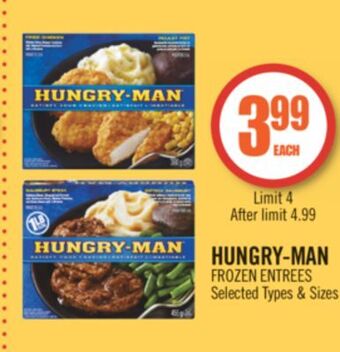 Shoppers Drug Mart Hungry - man frozen entrees offer