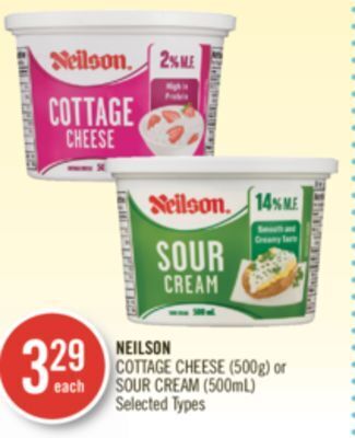 Shoppers Drug Mart Neilson cottage cheese (500g) or sour cream (500ml) offer