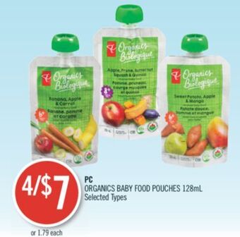 Shoppers Drug Mart Pc organics baby food pouches offer