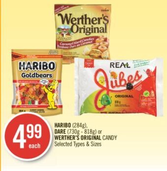 Shoppers Drug Mart Haribo (284g), dare (730g-818g) or werther's original candy offer