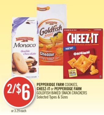 Shoppers Drug Mart Pepperidge farm cookies cheez-it or pepperidge farm goldfish baked snack crackers offer